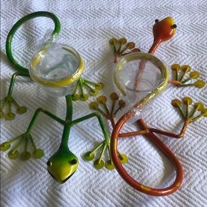 LIZARD Metal Iron Tea Light Candle holder.